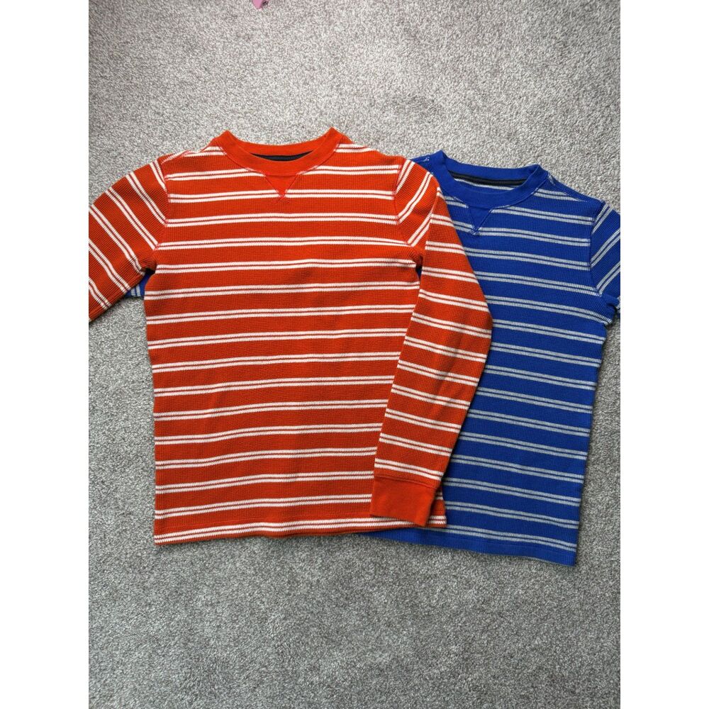 Land's End Boys Long Sleeve Waffle Shirts Large